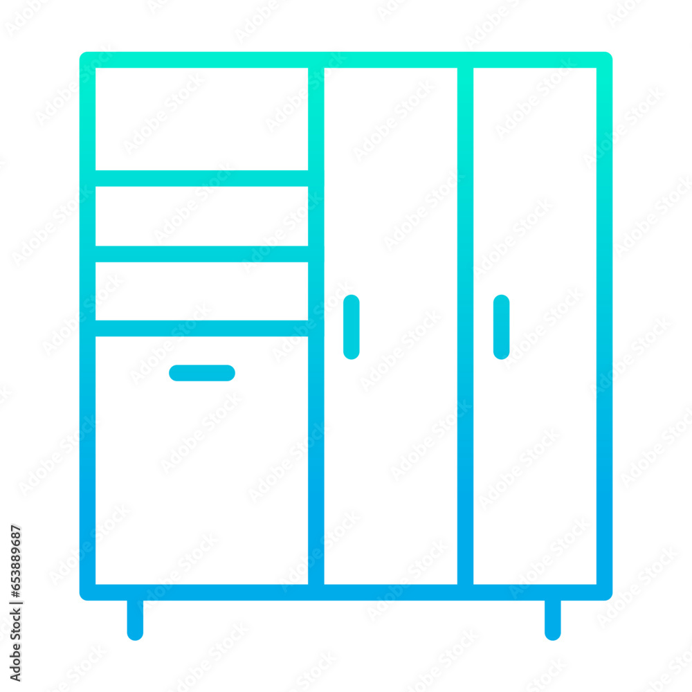Outline gradient Wardrobe icon Outline gradient Wardrobe icon