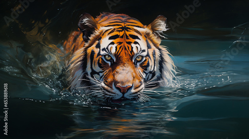 tigre na água, arqueótipo de poder 