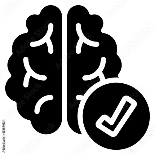 Brain Check Good Icon