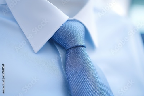 shirt and blye tie. Generative Ai photo