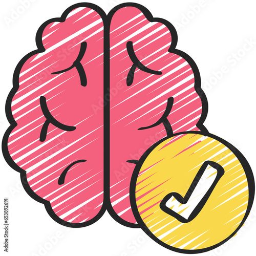 Brain Check Good Icon