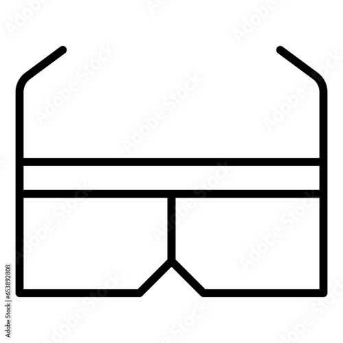 Outline 3d glasses icon