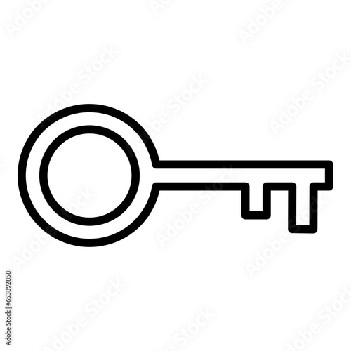 Outline Human mind Key icon