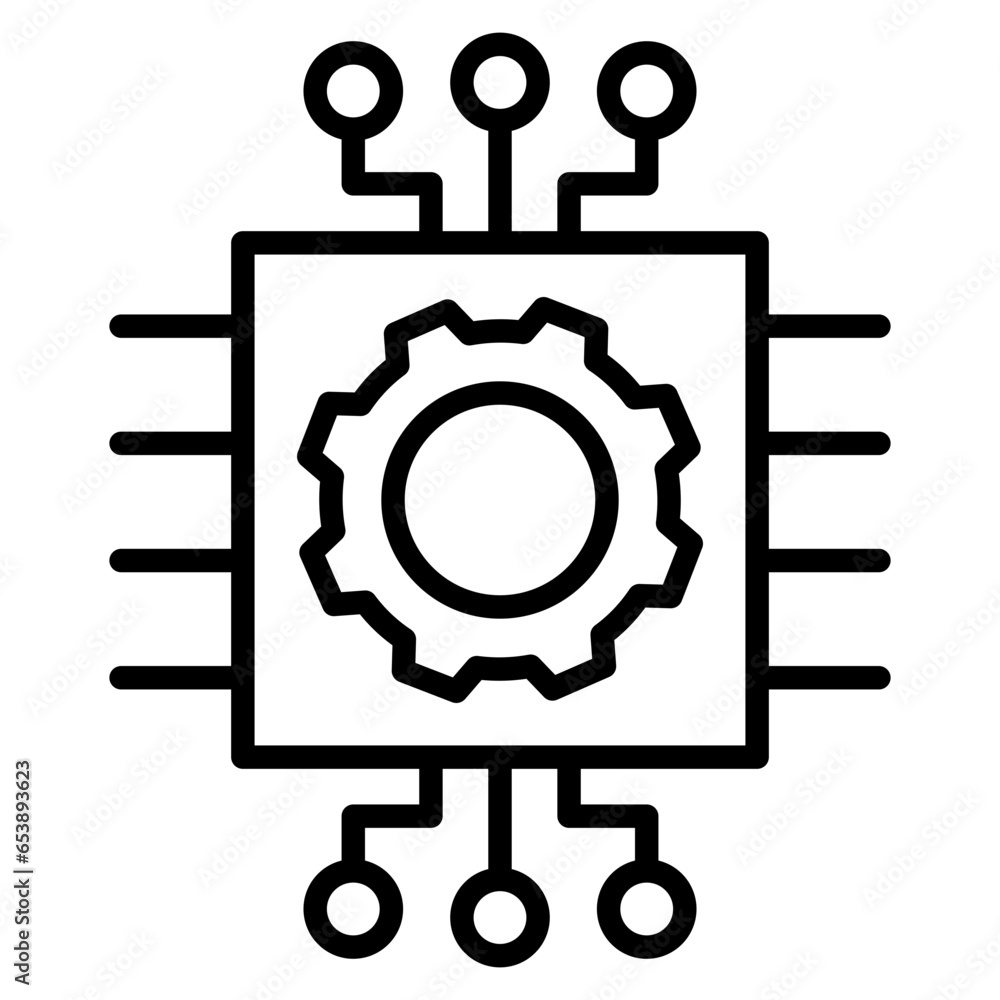 Obraz premium Outline Circuit icon