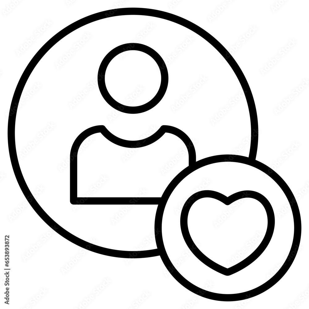 Outline User Like icon Outline User Like icon