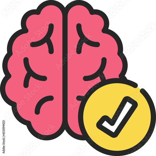 Brain Check Good Icon