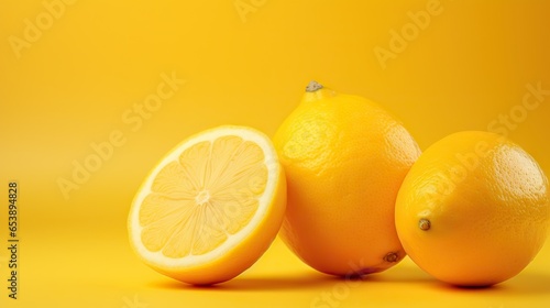  three oranges are shown with one cut in half and the other whole.  generative ai
