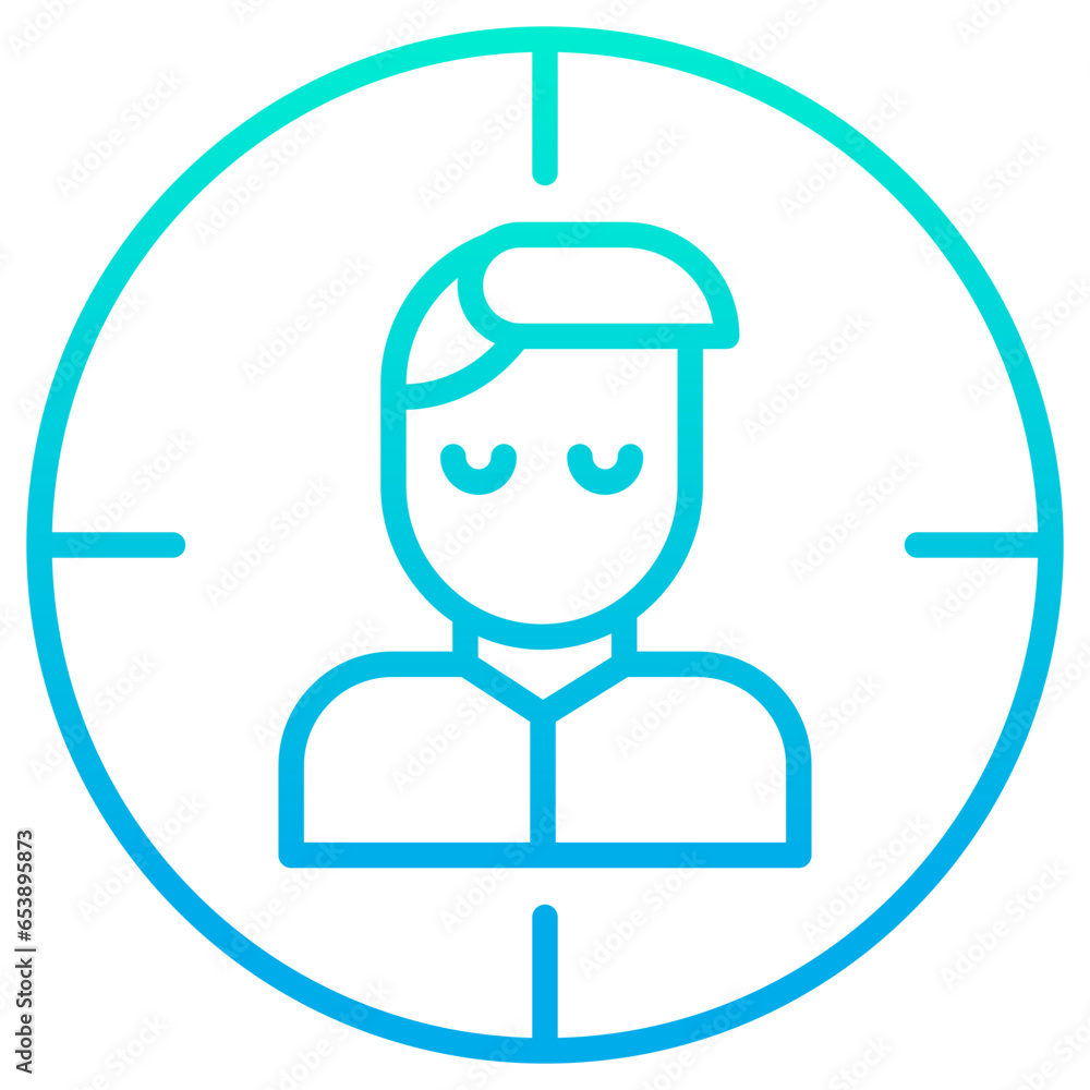 Outline gradient Woman Target icon