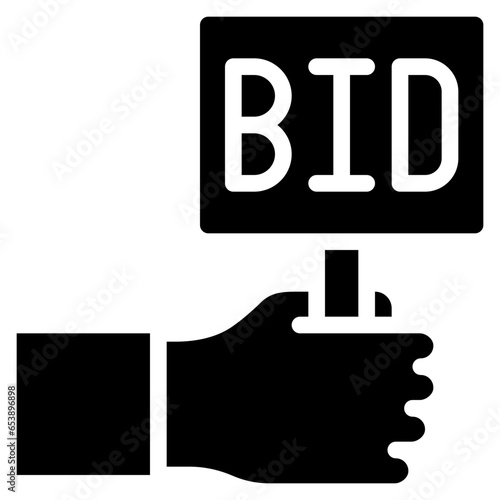 Bidding Sign Icon