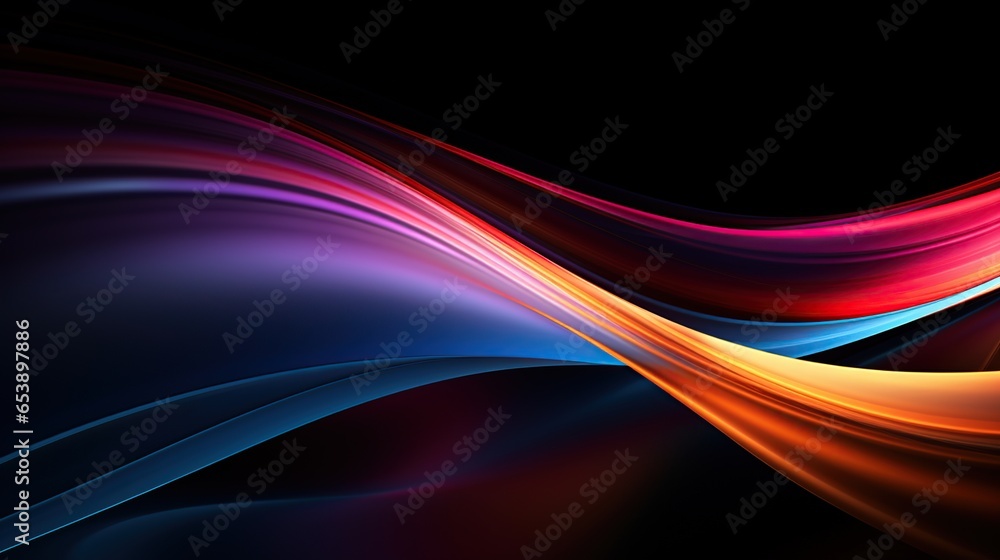 Abstract 3d blue and red lines flow dynamic wave magic modern background, generative ai Abstract 3d blue and red lines flow dynamic wave magic modern background, generative ai
