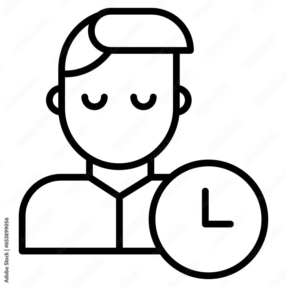 Outline Time management icon Outline Time management icon