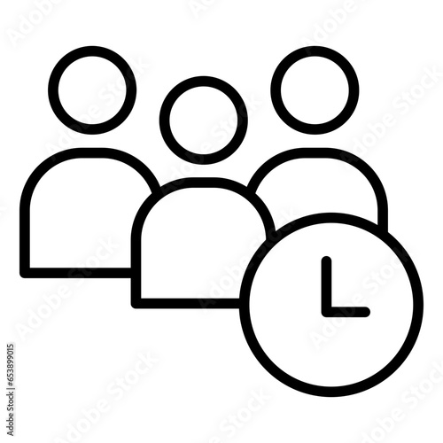 Outline Group Time icon