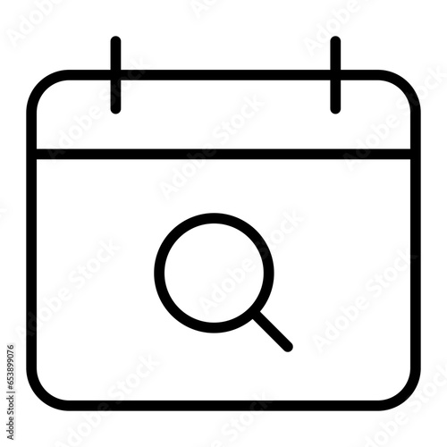 Outline Search Date icon