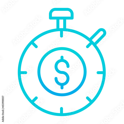 Outline gradient Dollar Management icon