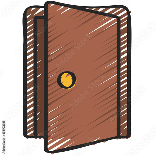 Open Outward Door Icon
