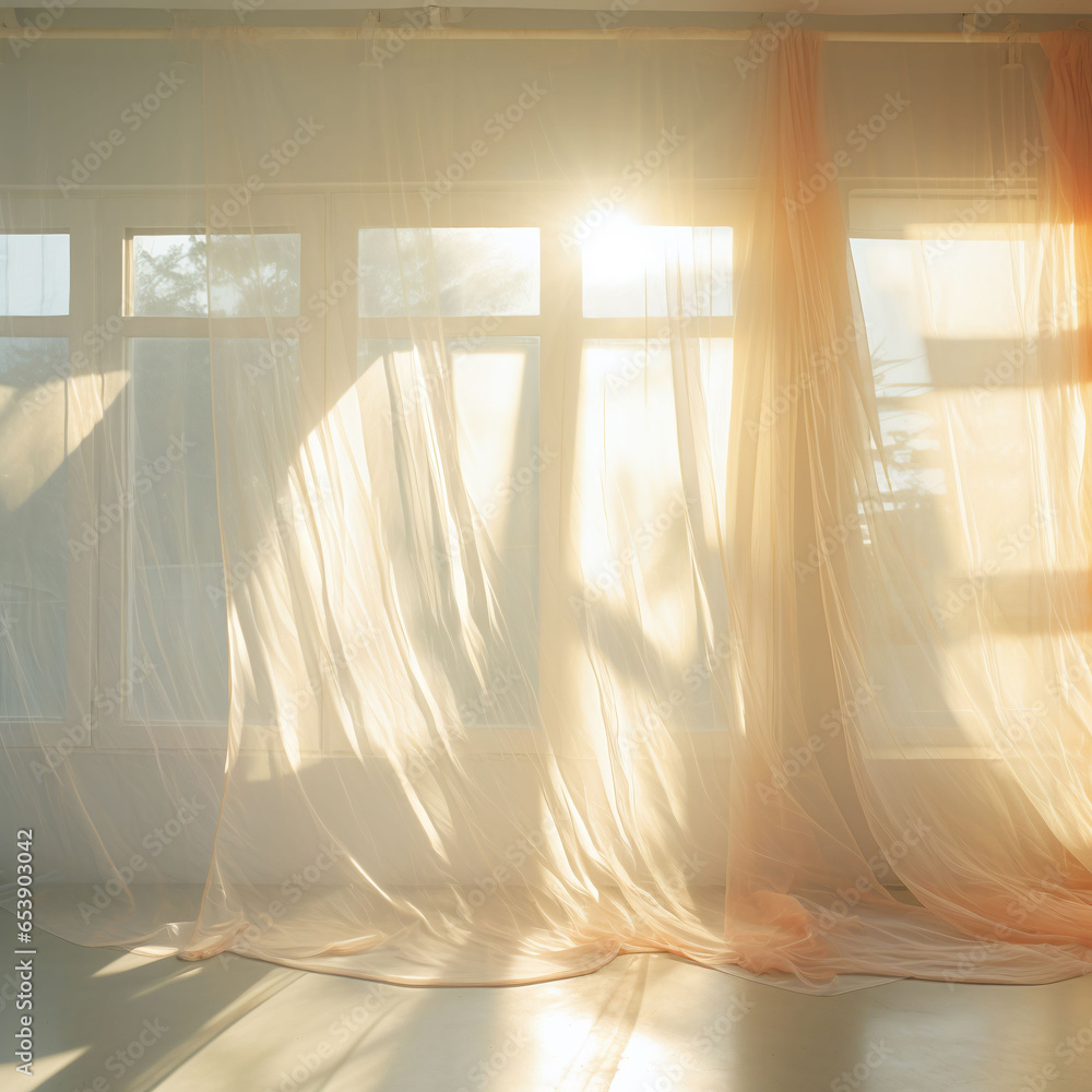 Curtains over a brightly lit window Curtains over a brightly lit window