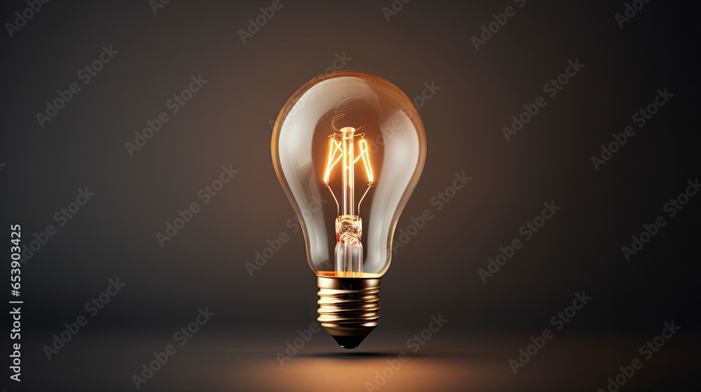 a glowing light bulb with a black background and a dark background. generative ai a glowing light bulb with a black background and a dark background. generative ai