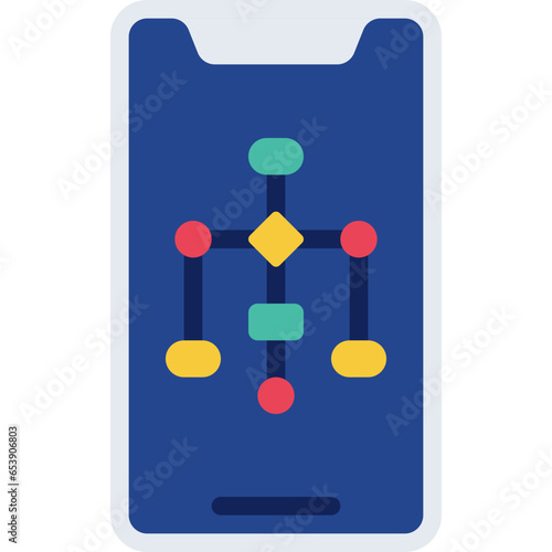 Mobile Phone Algorithm Icon