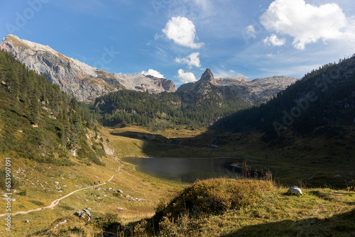 Fototapeta Naklejka Na Ścianę i Meble -  Funtensee lake at Kärlingerhaus, Berchtesgaden National park