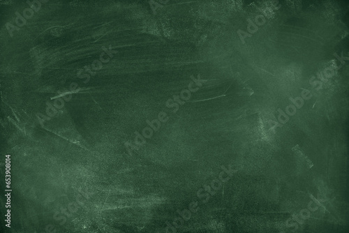 Chalk rubbed out on green chalkboard background