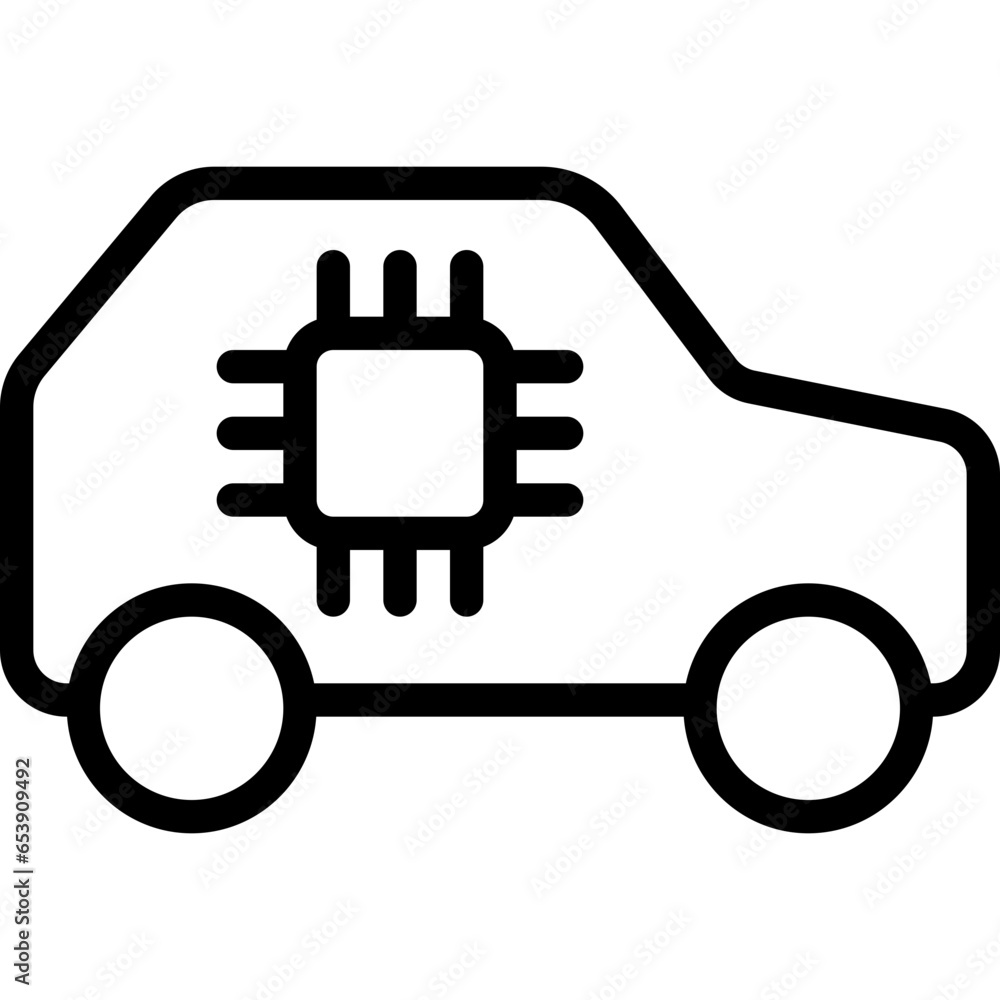 Fototapeta premium Ai Car Icon