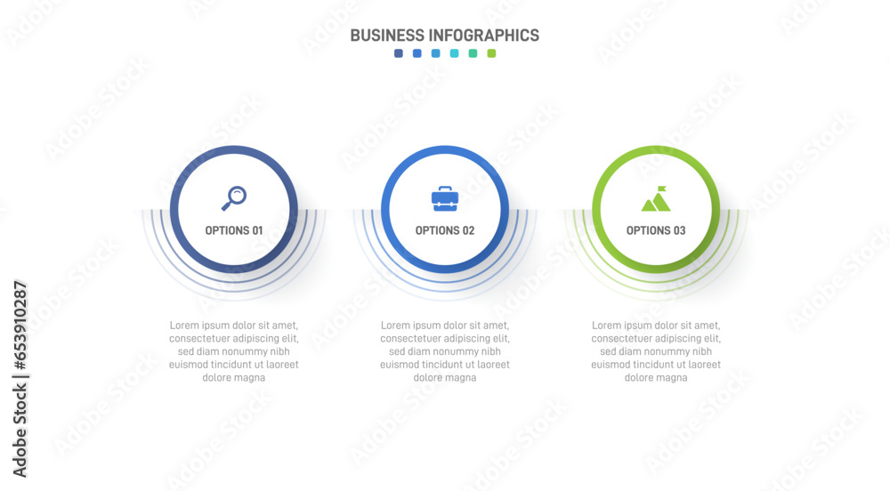 Timeline infographic with infochart. Modern presentation template with 3 spets for business process. Website template on white background for concept modern design. Horizontal layout. Timeline infographic with infochart. Modern presentation template with 3 spets for business process. Website template on white background for concept modern design. Horizontal layout.