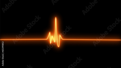 Cardiogram cardiograph oscilloscope screen blue illustration background. Emergency ecg monitoring. Blue glowing neon heart pulse. Heartbeat. Electrocardiogram photo