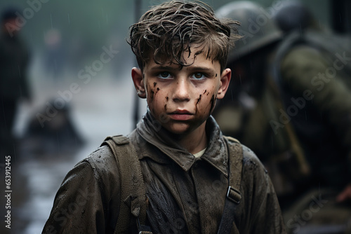 Portrait of a soldier boy