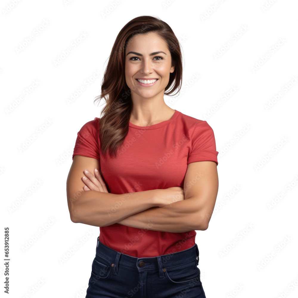 woman standing isolated on a transparent background, good fit looking woman, super realistic studio shot woman standing isolated on a transparent background, good fit looking woman, super realistic studio shot