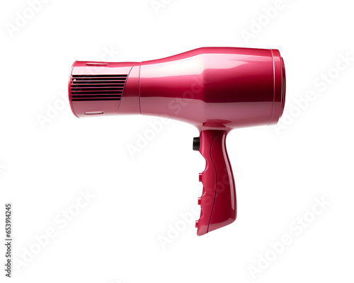 Pink Female Hair Dryer, isolated PNG Object, on a transparent background, AI