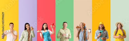 Set of different people wit...