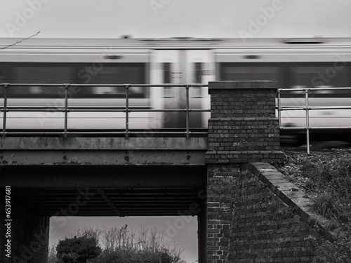 Train rushing by