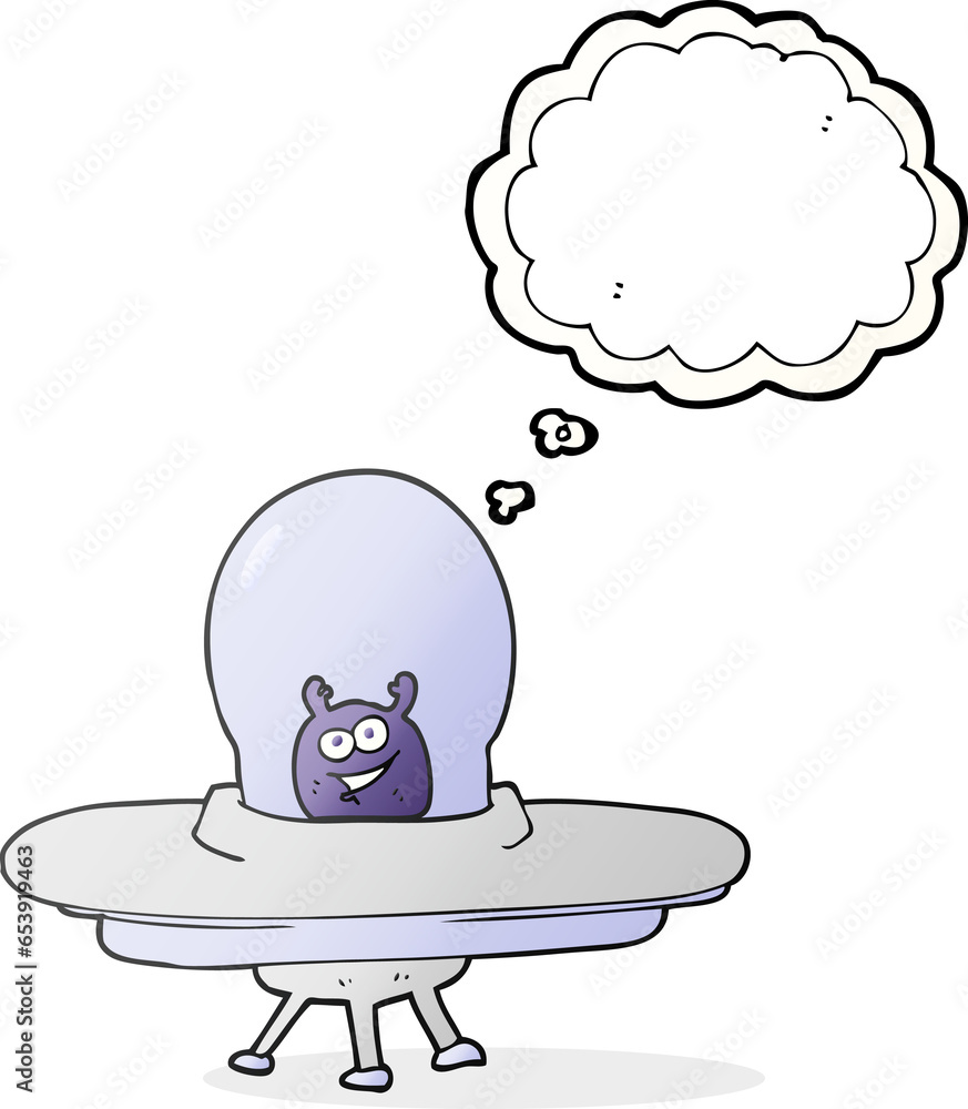 freehand drawn thought bubble cartoon spaceship freehand drawn thought bubble cartoon spaceship