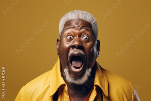 A picture of a man with a surprised expression on his face. This image can be used to depict shock, disbelief, or astonishment. It is suitable for illustrating emotions, reactions, or unexpected situa photo