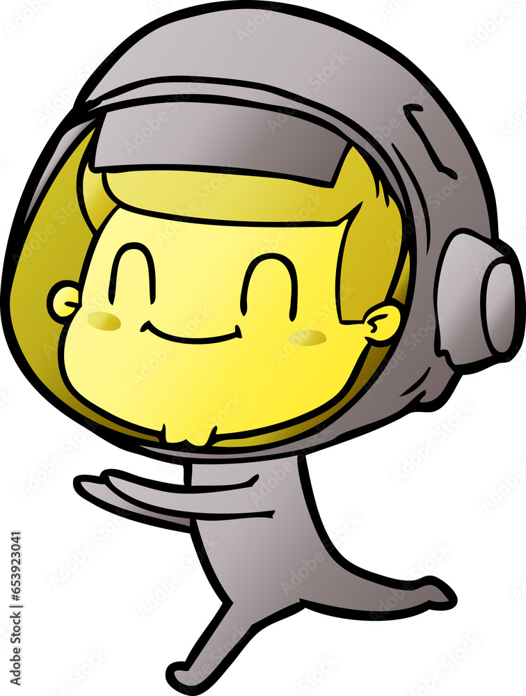 happy cartoon astronaut man happy cartoon astronaut man