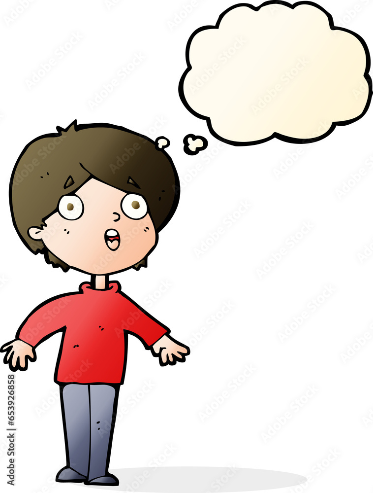 cartoon surprised man with thought bubble cartoon surprised man with thought bubble