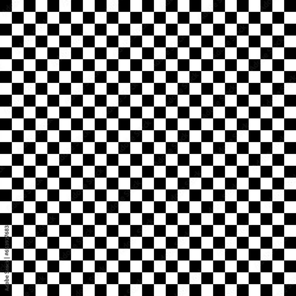Fototapeta premium black and white checkered seamless pattern background no. 4