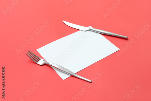 Blank white paper with silv...