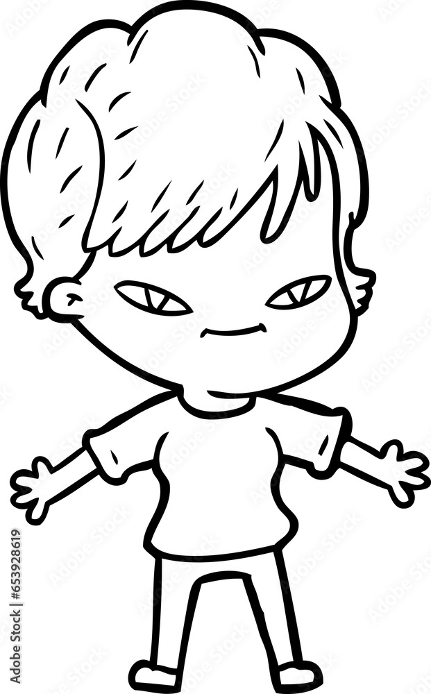 cartoon happy woman cartoon happy woman
