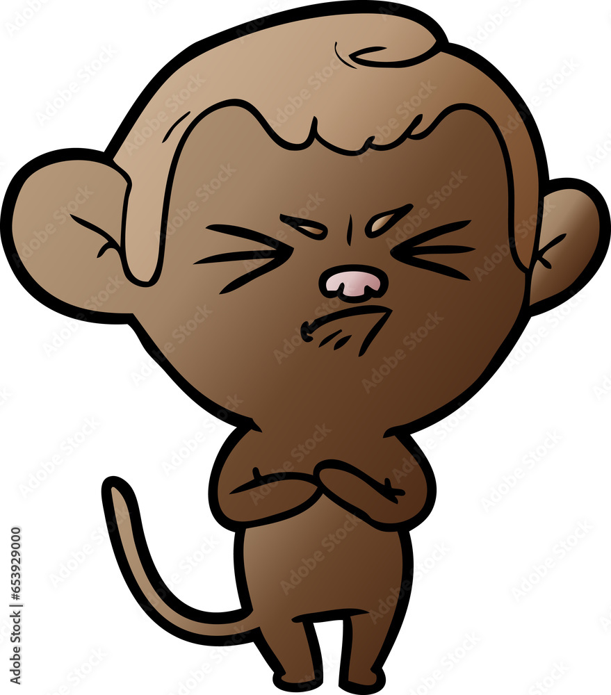cartoon annoyed monkey cartoon annoyed monkey