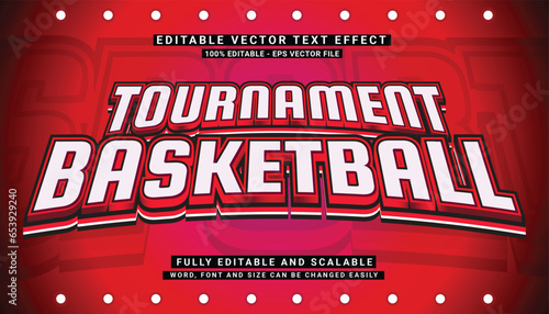 TOURNAMENT BASKETBALL 3D TEXT EFFECT EDITABLE VECTOR SOCCER FOOTBALL BASKET BADMINTON RED LIGHT GLOW IN THE DARK