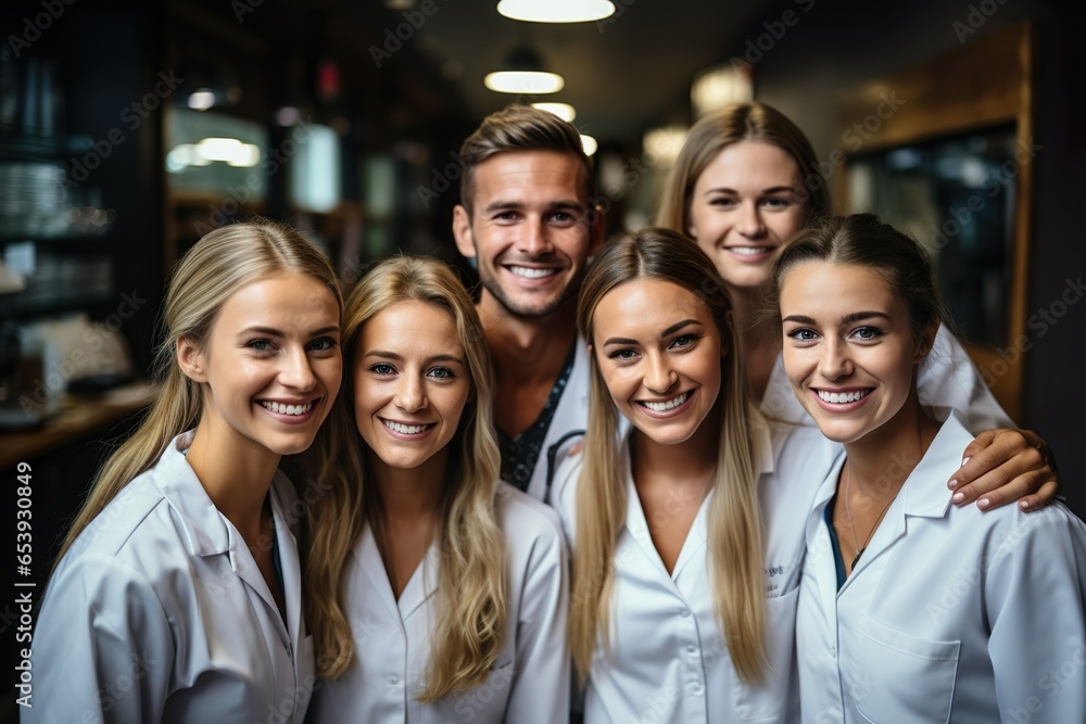 Obraz premium team or group of doctors and nurses | Generative AI