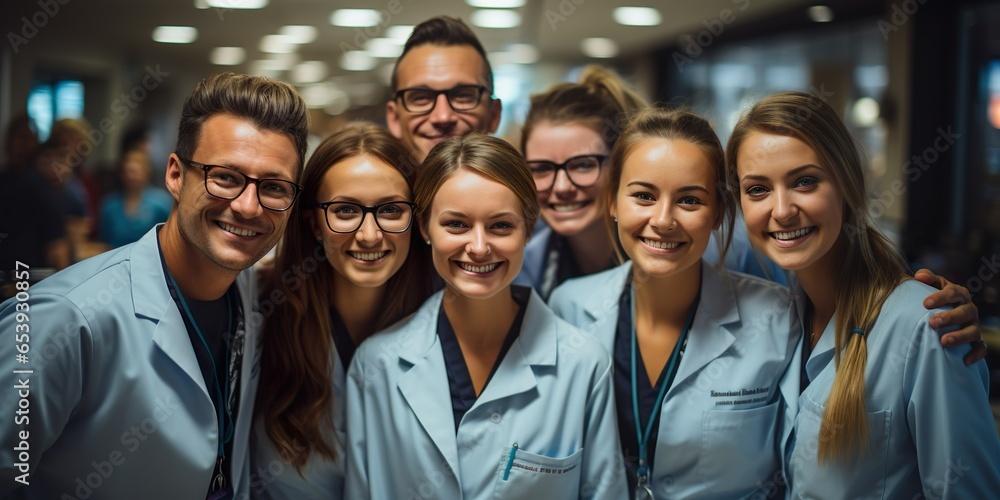 Obraz premium team or group of doctors and nurses | Generative AI