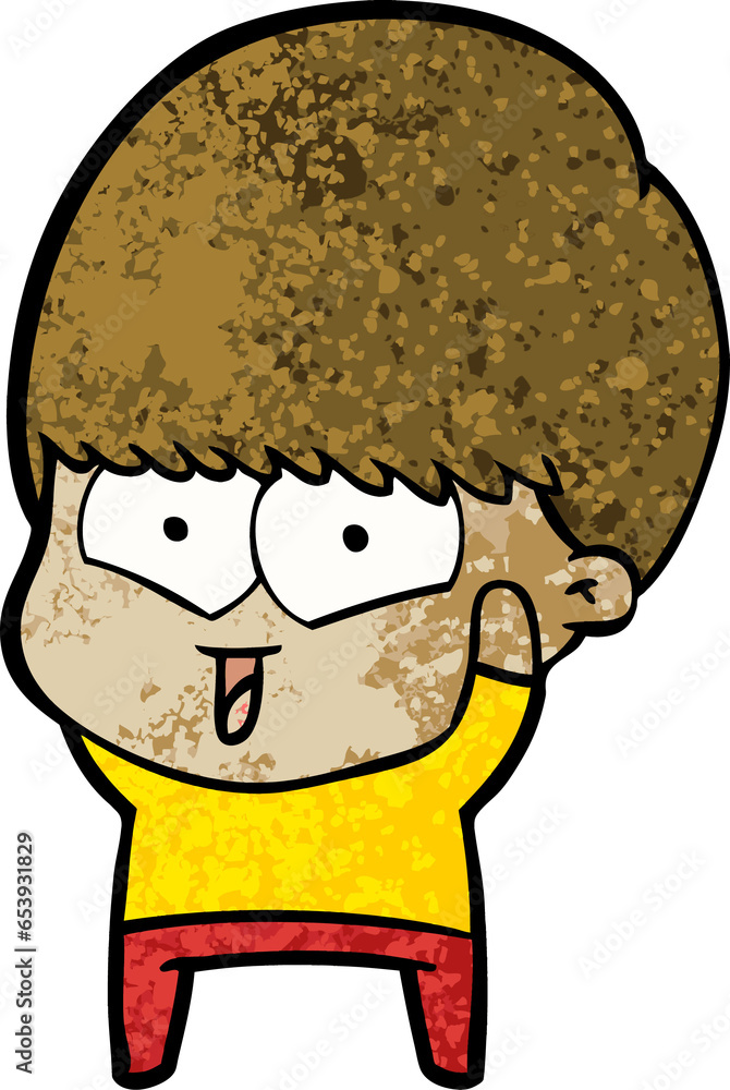 Fototapeta premium cartoon happy boy