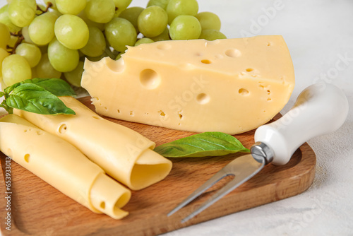 Cheese board with swiss che...