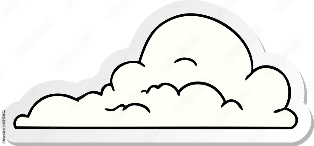 hand drawn sticker cartoon doodle of white large clouds hand drawn sticker cartoon doodle of white large clouds