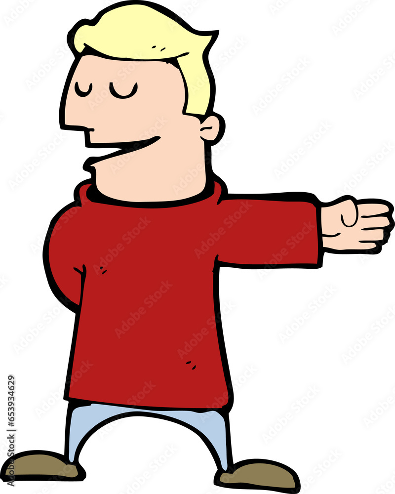 cartoon man gesturing direction cartoon man gesturing direction