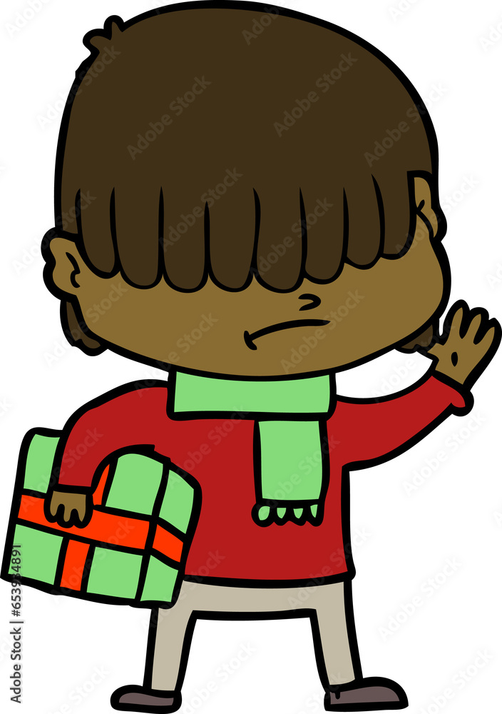 cartoon boy with untidy hair