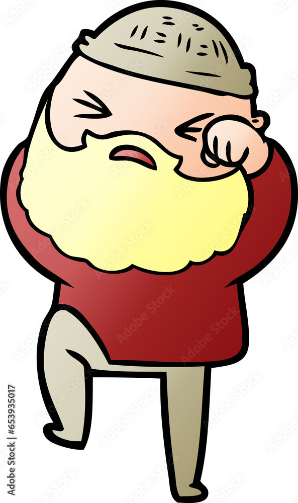 cartoon man with beard cartoon man with beard
