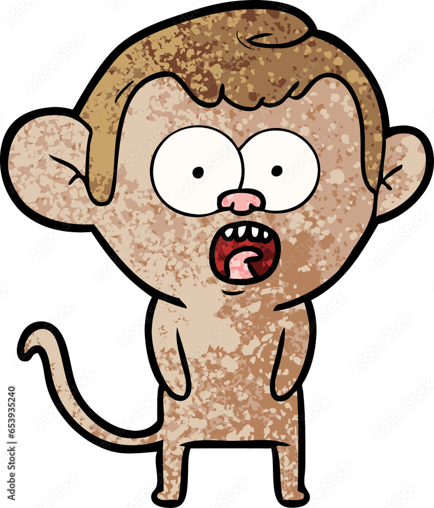 cartoon shocked monkey cartoon shocked monkey